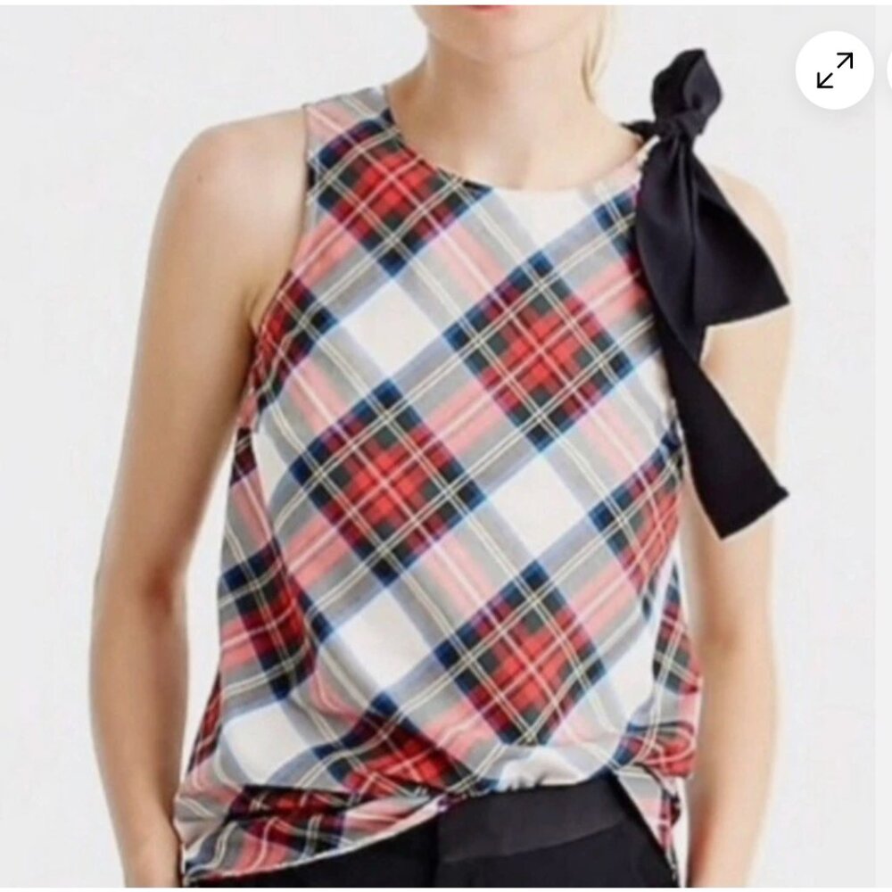 J. Crew Tartan Plaid Sleeveless Blouse